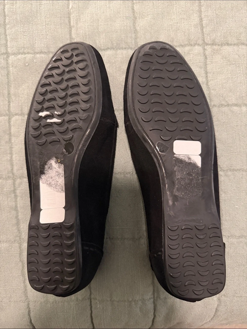 Alex Marie Black Studded Suede Slip-On Loafers